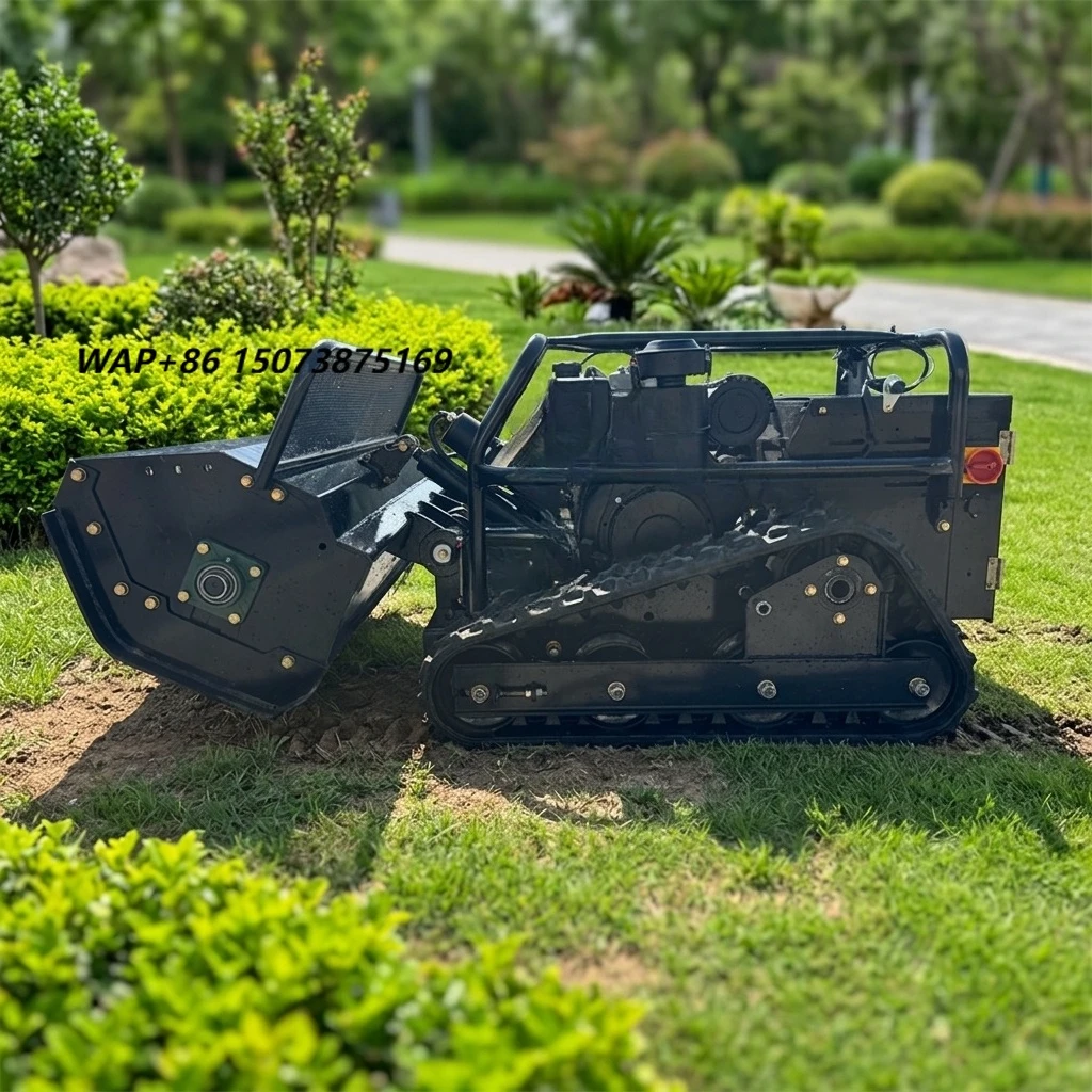JiaFu Diesel-Powered Engine 20HP 1000mm Cutting Width Autonomous Orchard Rotary Blade Mulcher Remote-Controlled 500m Range Farm
