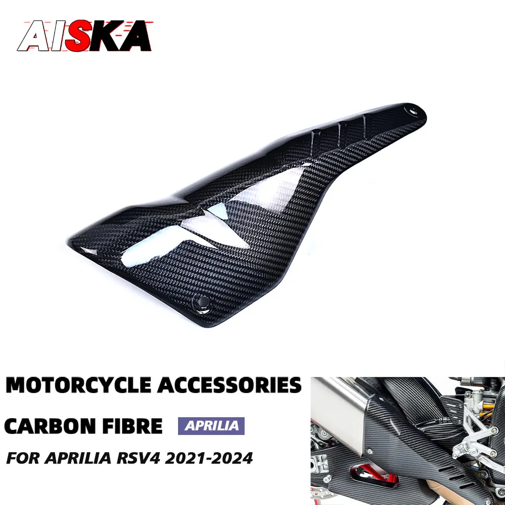 

Motorcycle Accessories Exhaust Pipe Cover Carbon Fiber Heat Shield Muffler Fairings For Aprilia RSV4 TUONO V4 2021 - 2023 2024