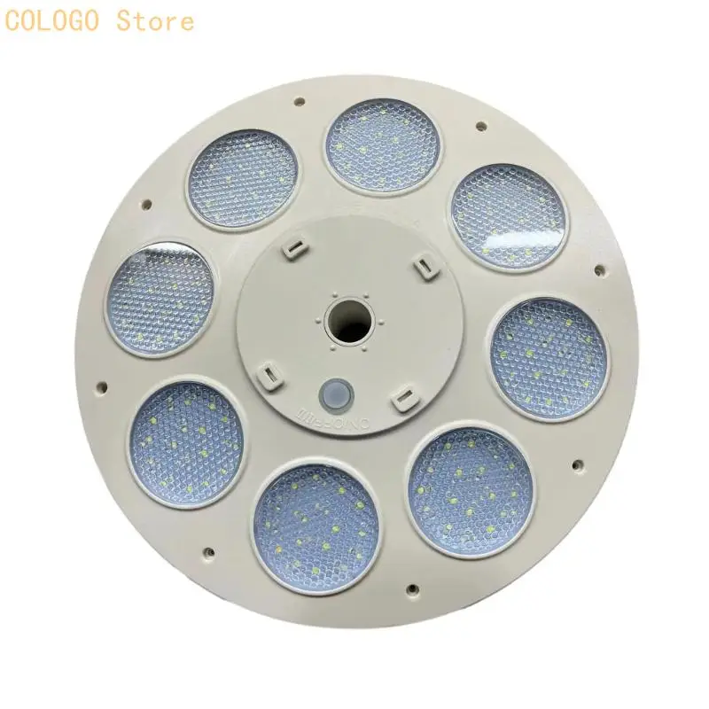 Round Sun Flag Staff Light With 2500mAh Battery And 8 Hour Run Time Perfect For Outdoor Flag Lighting D0LD