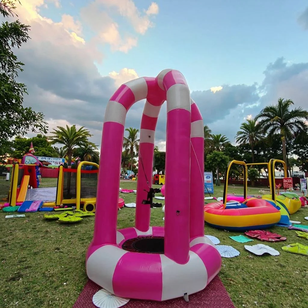 Sports-Style Inflatable Water Bungee Trampoline for Residential Lake Water Park Entertainment Fun Floating Product