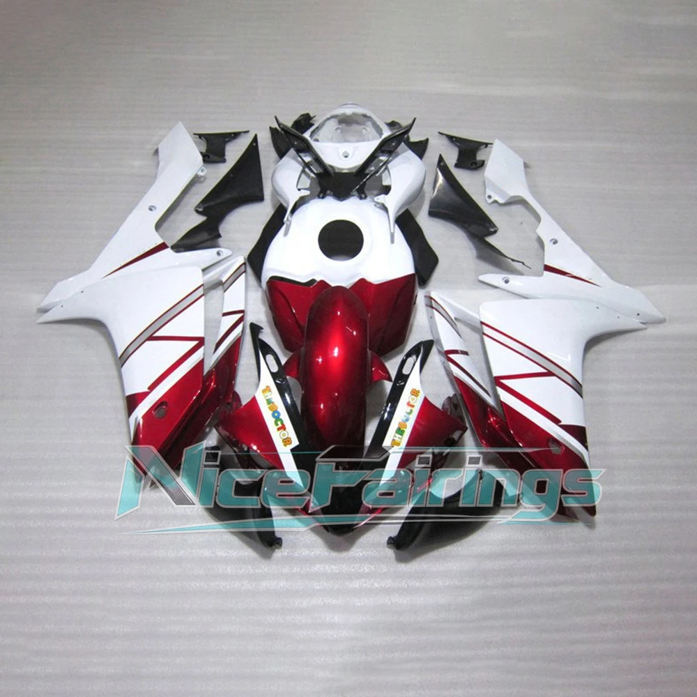 High Grade Injection Fairing Kit Fit for Yamaha 2007 2008 YZFR1 YZF R1 07 08 White Red Motorcycle Fairings Body Kits RN19 view 2