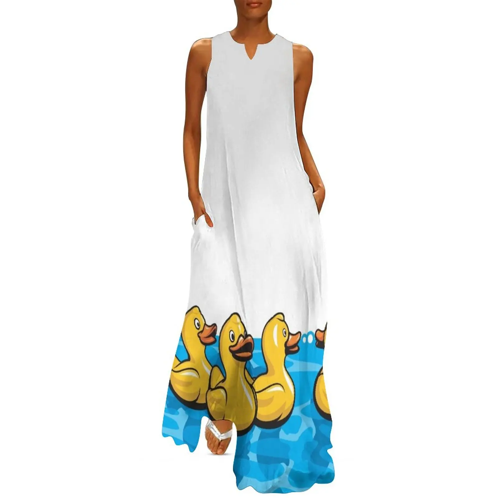 Rubber Ducks in the Bath Long Dress Women's dress summer dresses ladies 2025 Dress