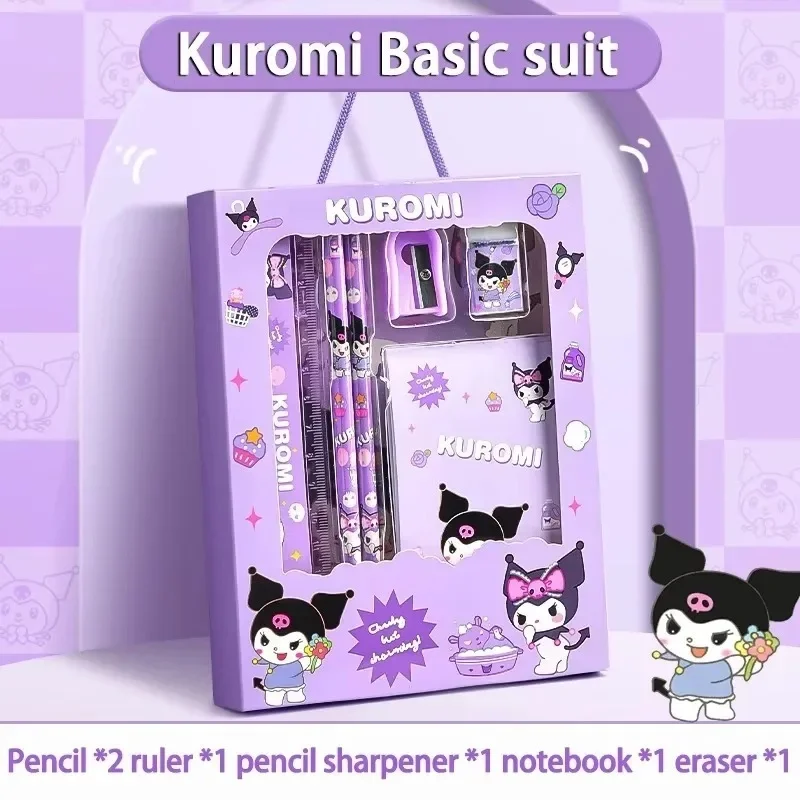 Kawaii Kuromi Stationery Gift Set for Kids Cartoon Pencil Eraser Combo Back-to-School Essentials Birthday Toy Presents view 3