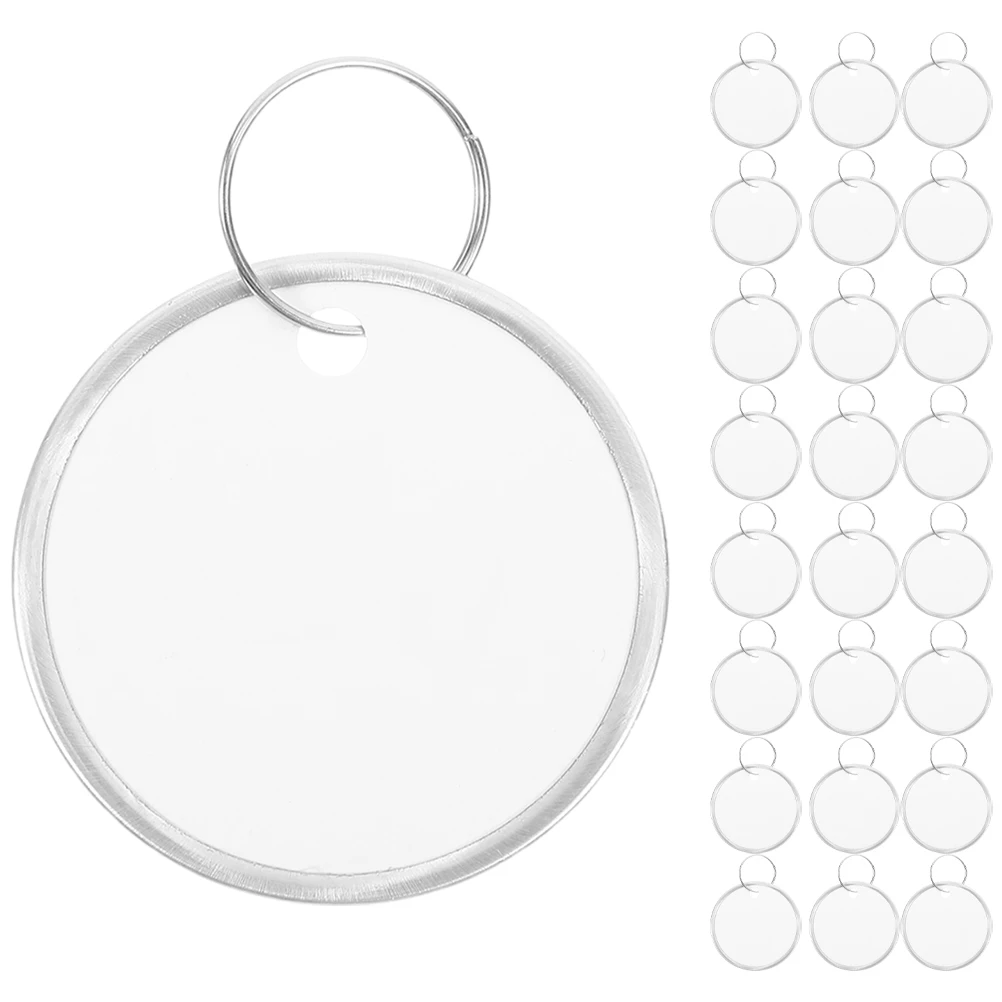 

60 Pcs Metal Ring Key Tags Circular Paper Labels with Rings for Clothing Hangtags Blank Writable Key Identification Tags
