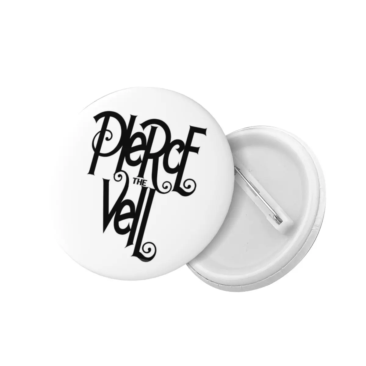 Secret Pierce Veil Round Button Pin for Bags Customizable Pinback Badges Brooches