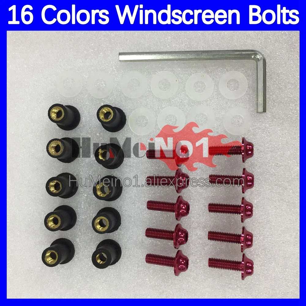 31pcs Motorcycle Windscreen Bolts For BMW S 1000 S1000 RR 1000RR S1000RR 2009 2010 2011 2012 2013 2014 Windshield Screws Nuts