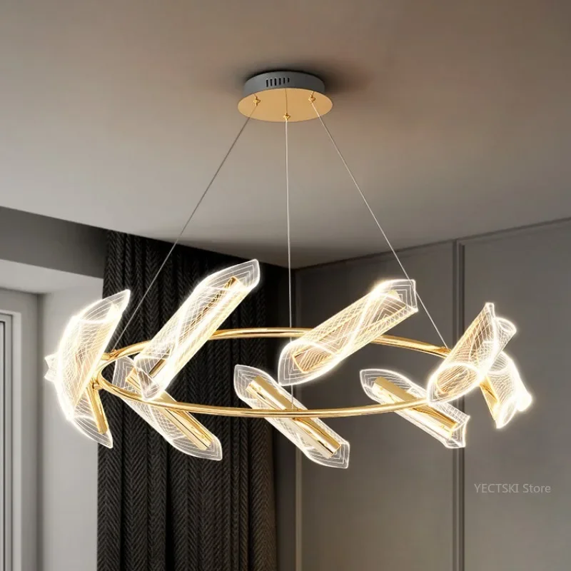 

GHJUYIOL Living room pendant light, Nordic hall main light, light luxury lamp, modern light luxury lamp