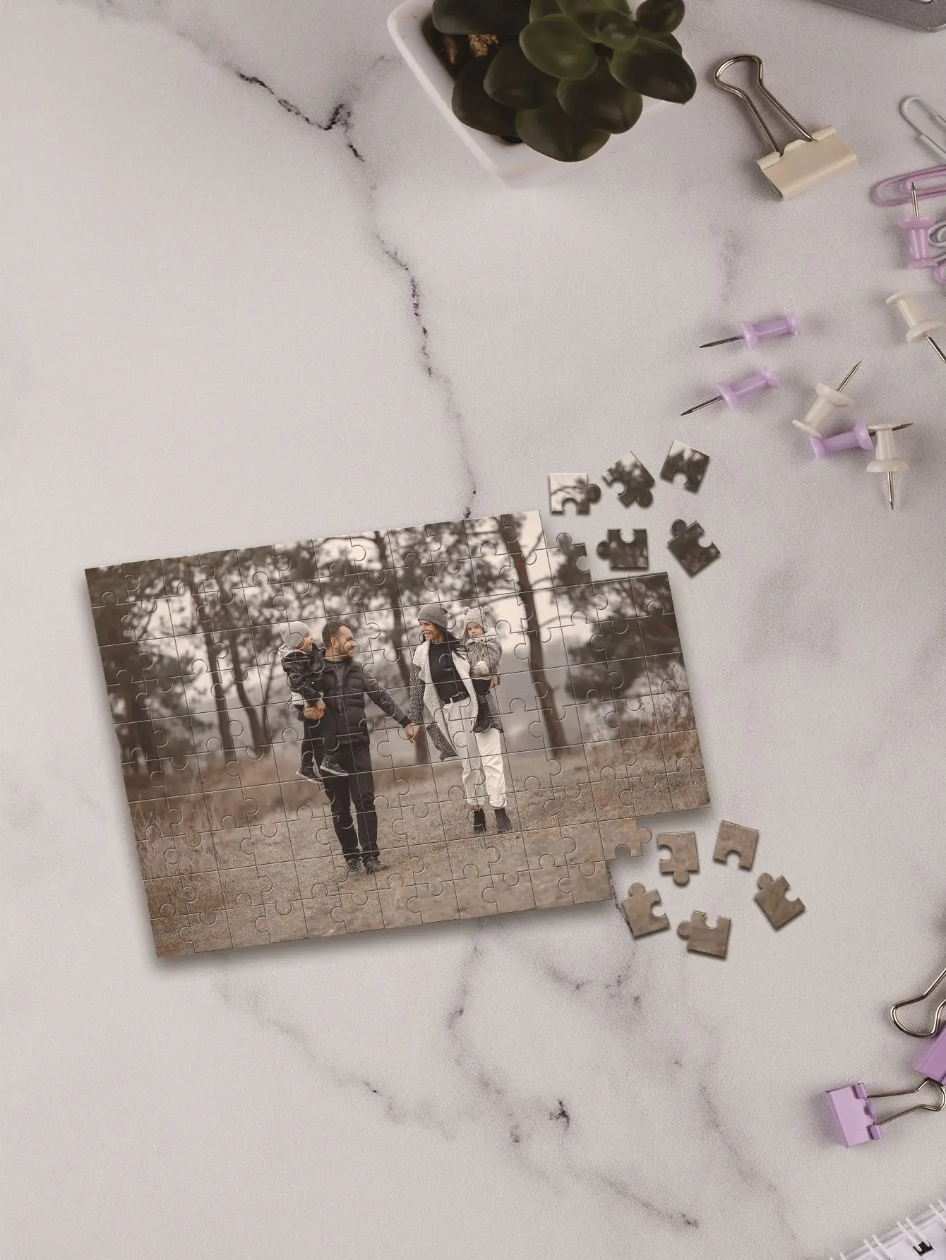 35/300/500/1000 قطعة شخصية مخصصة صور لغز الأسرة التذكارية أو مناسبة خاصة هدية غرفة الديكور الزينة Exq