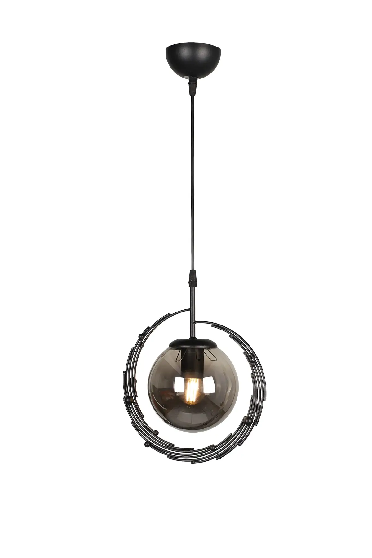 

DOLBOVI Titan single chandelier black smoked glass