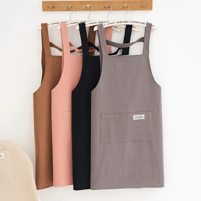 Simplified Korean version apron  kitchen and home use new cooking and catering men's oil proof and women's work clothes 1