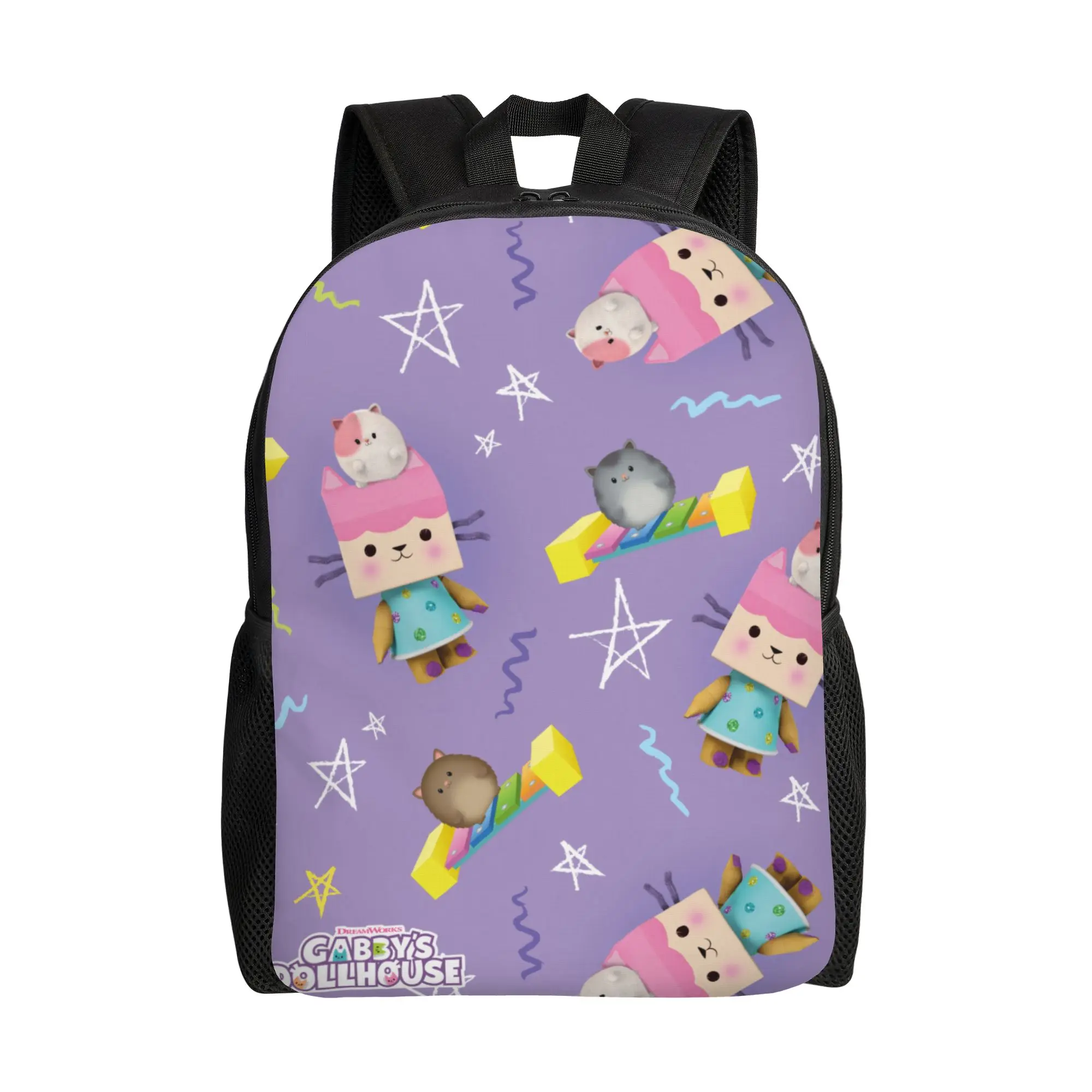 

Gabby's Dollhouse Backpack for Men Women Casual Student Work Daypack Laptop Shoulder Bag Outdoor
