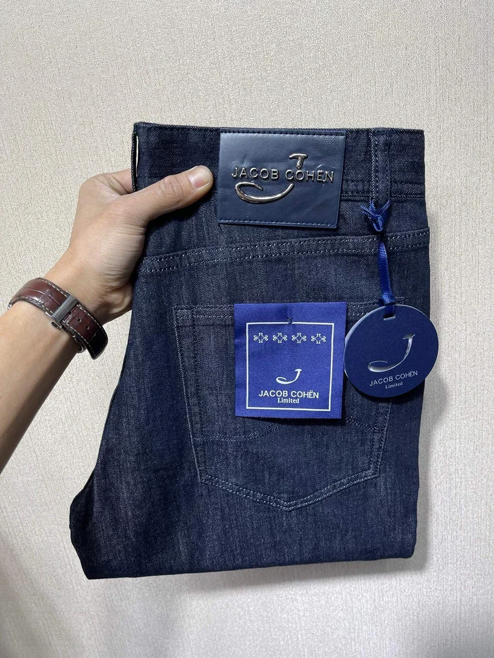 OECHSLI Jeans Thin Cotton Men 2025 Spring Summer new Embroidery zipper breathable Big size 30-40 Pants