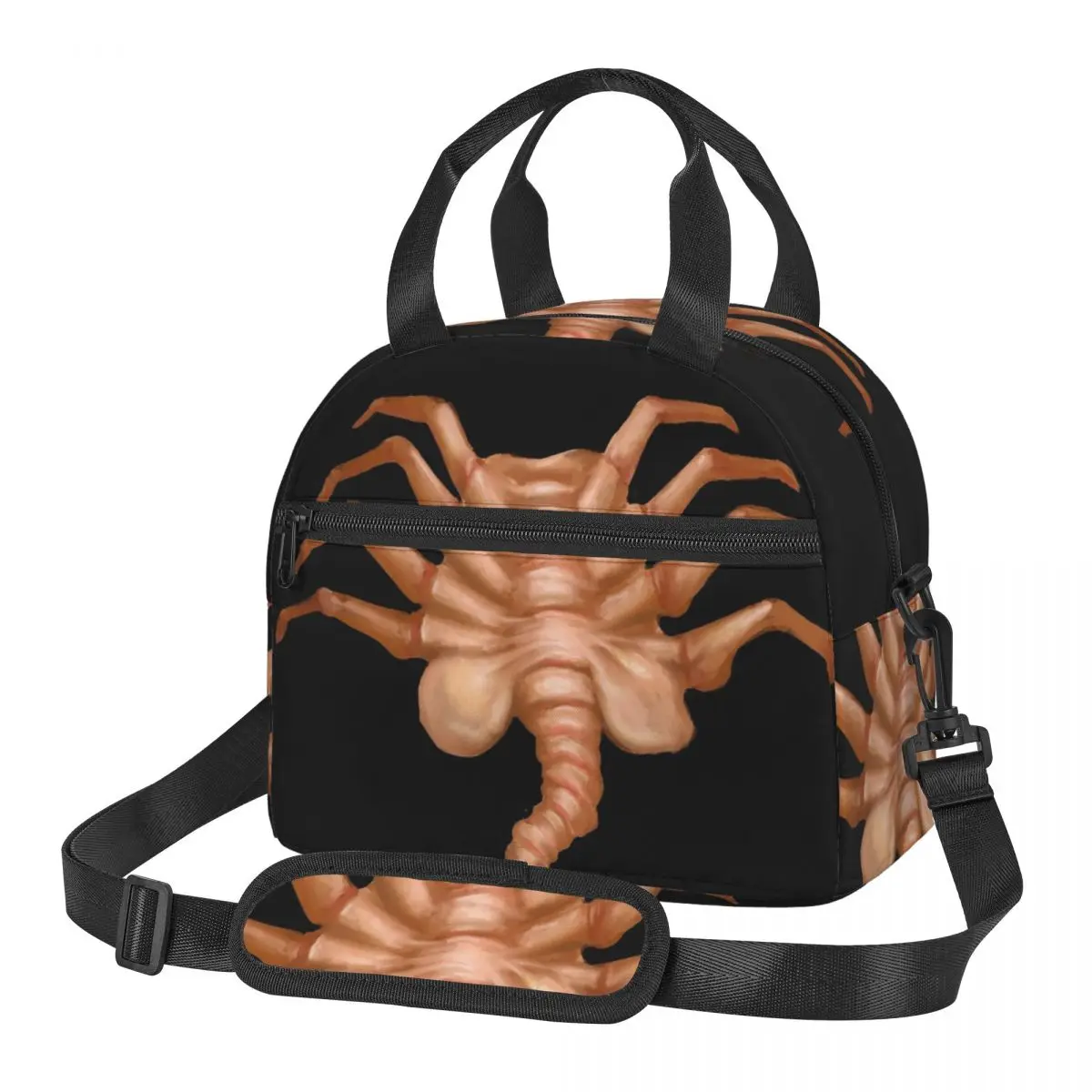 FaceHugger Alien Xenomorph Shoulder  Lunch Bags Insulated Bento Box Portable Lunch Tote Picnic Bags Thermal Bag for Woman Work