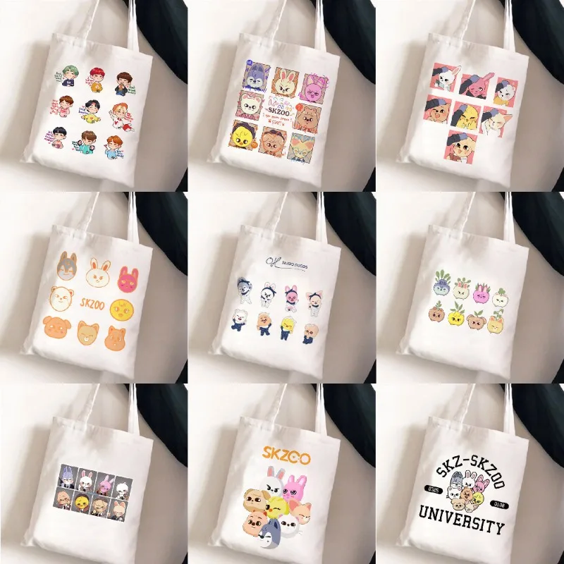 2025 Skzoo حقيبة قماش مطبوعة محيطية حقيبة يد نسائية عادية حقيبة كتف #1