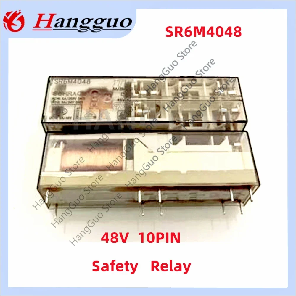 Original Relay SR6M4048 48VDC 10PIN safety Relay