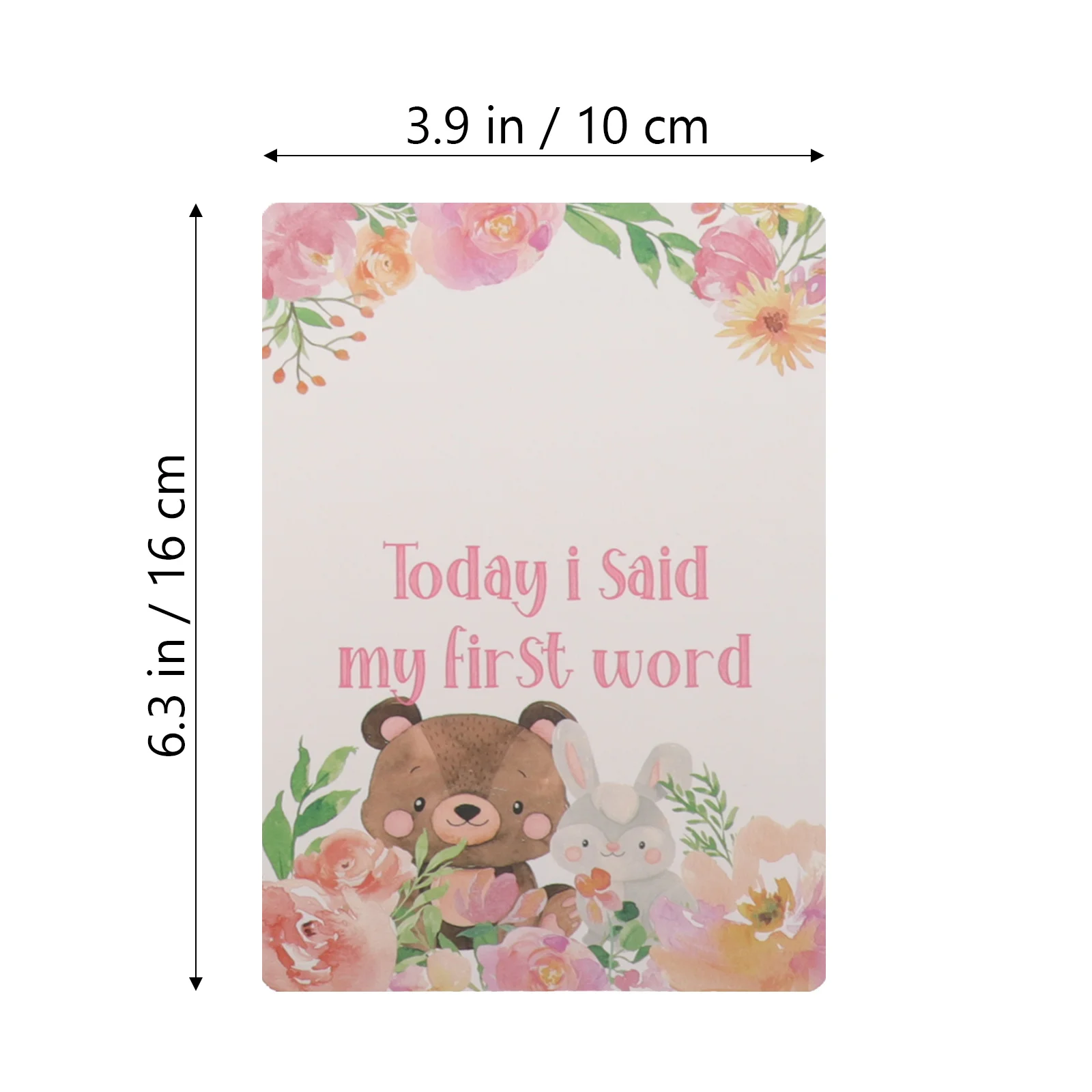 12 Pcs Baby Growth Memorial Cards Newborn Girl Gifts Shooting Props Milestone Record Recording