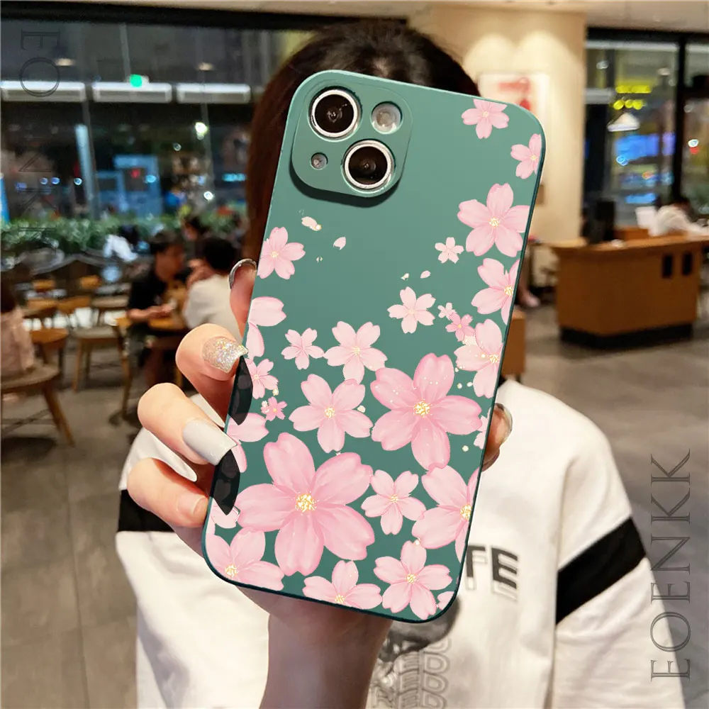 Pretty Pink Flower Print Phone Case For Xiaomi Redmi 10 12 13C Redmi Note 8 9 10 11 12 13 Pro Plus 5G Lens protection Soft Cover