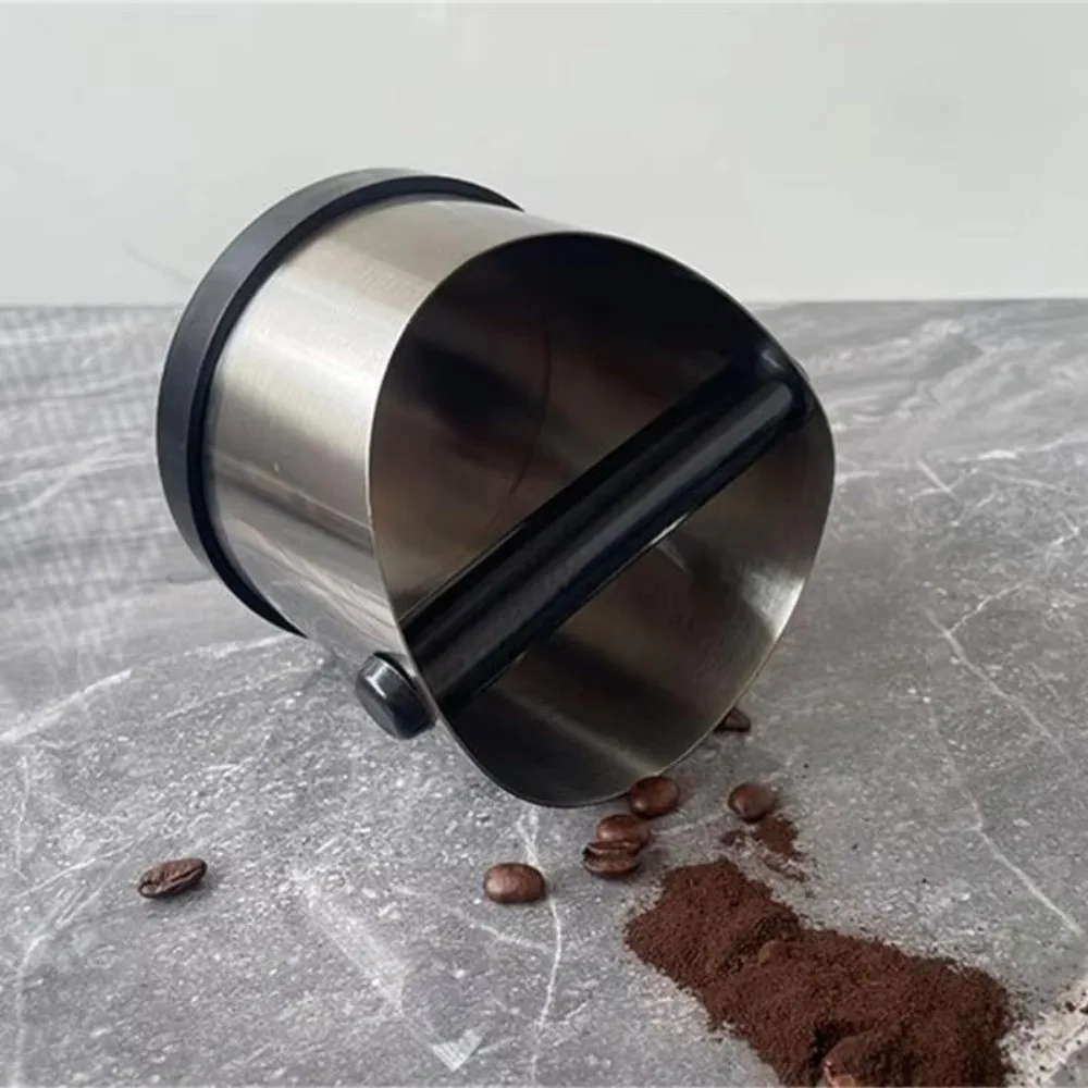 

Shock Absorbent Coffee Knock Box Durable Anti Slip Base Coffee Grounds Bucket Removable Knock Bar Large Capacity