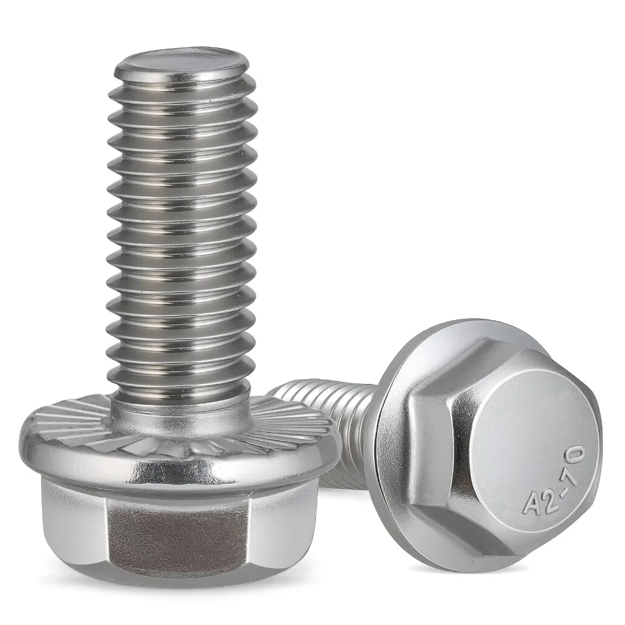 

23Pcs M81.25 x 20mm Flanged Hex BoltsEerl Flange Hex Drive Screws 304 Stainless Steel 188 Fully Threaded