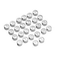 10pcs Stainless Steel Round A-Z Letter Beads 7mm Number Spacer Beads for DIY Necklace Handmade Bracelet Jewelry Making Wholesale