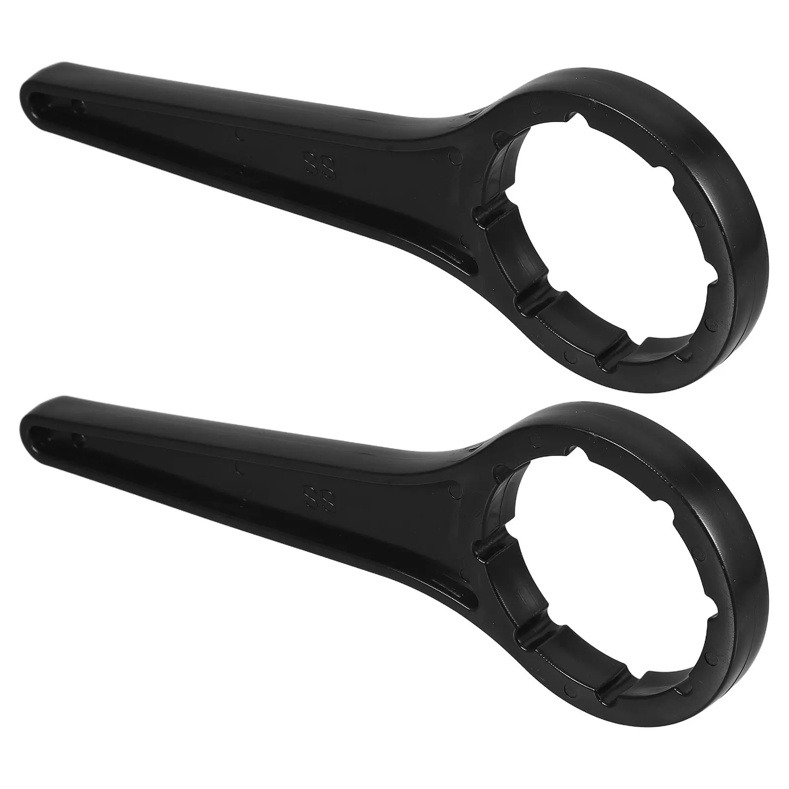 

2Pcs Chemical Drum Wrench Durable Plastic Black Easy Operation Versatile Use Industrial Tool Open Close Lids Efficiently
