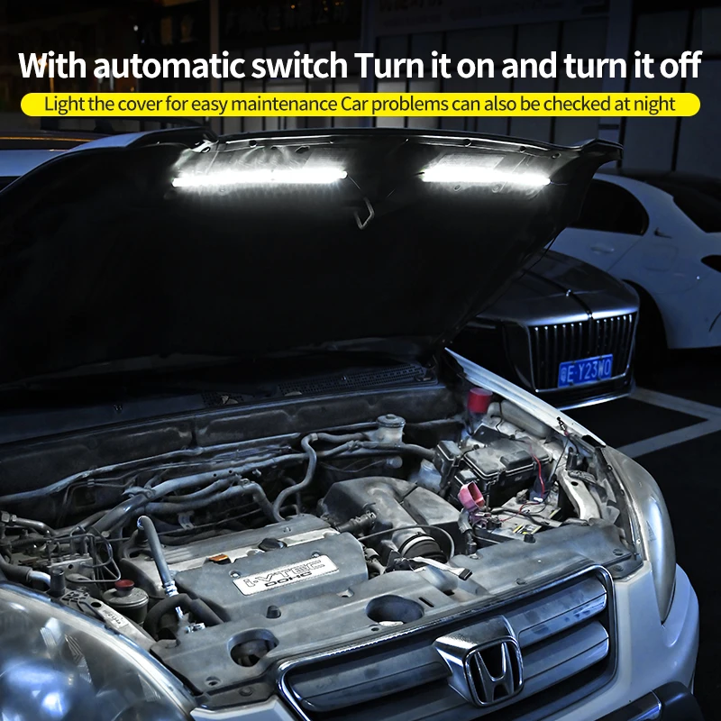 Universal car hood maintenance LED lights, easy to install, convenient for car maintenance, high brightness Maintenance-specific