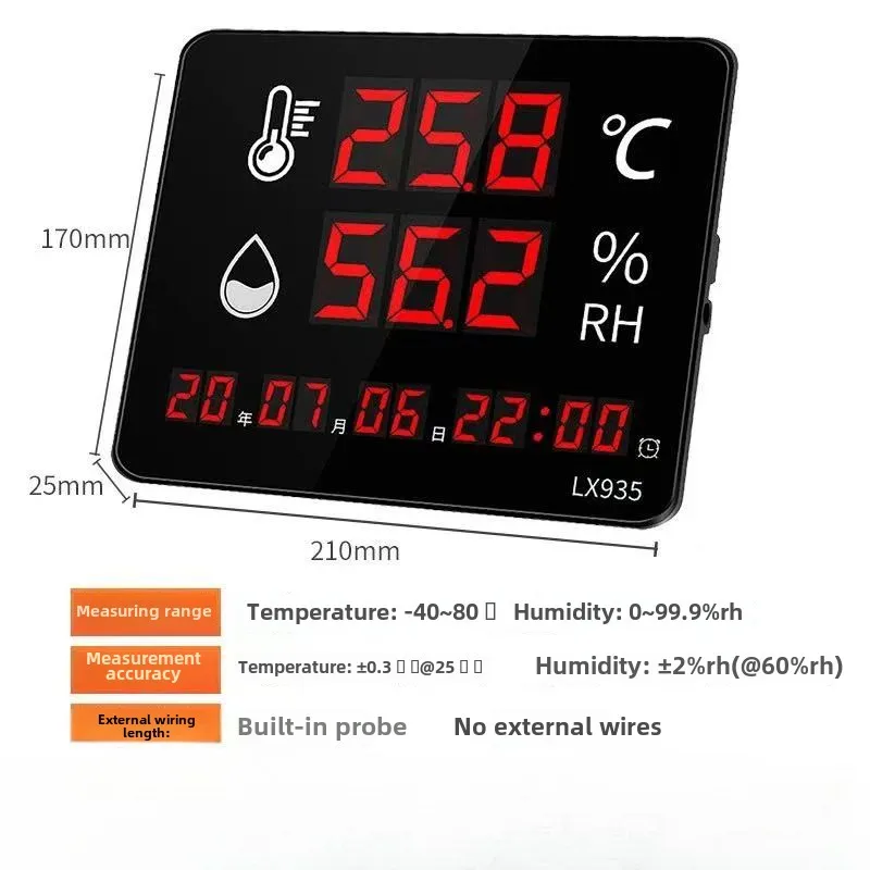 Therye.com-Hygromètre portable, qualité de l'air, détecteur de température, instruments