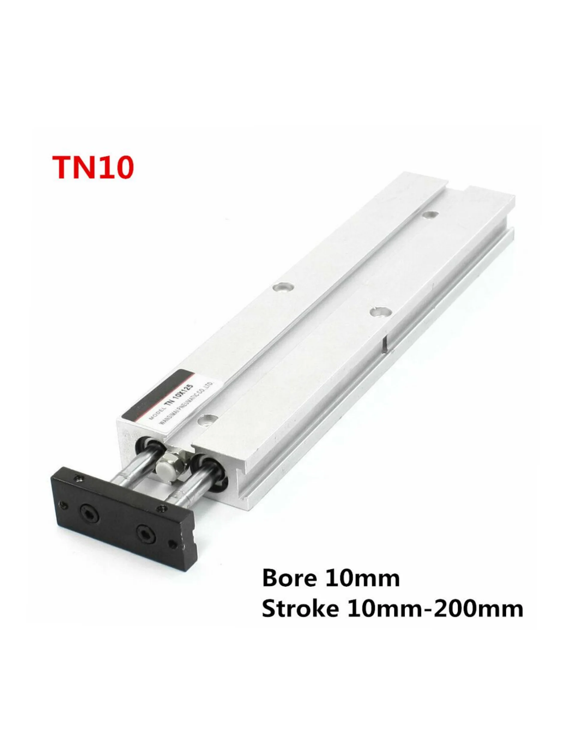 Intervalles pneumatiques en alliage d'aluminium, double course, alésage de 10mm, 5mm, 10mm, 20mm, 30mm, 40mm, 50mm, 60mm, 70mm, 75mm, 80mm, 90mm, 100mm, 1PC