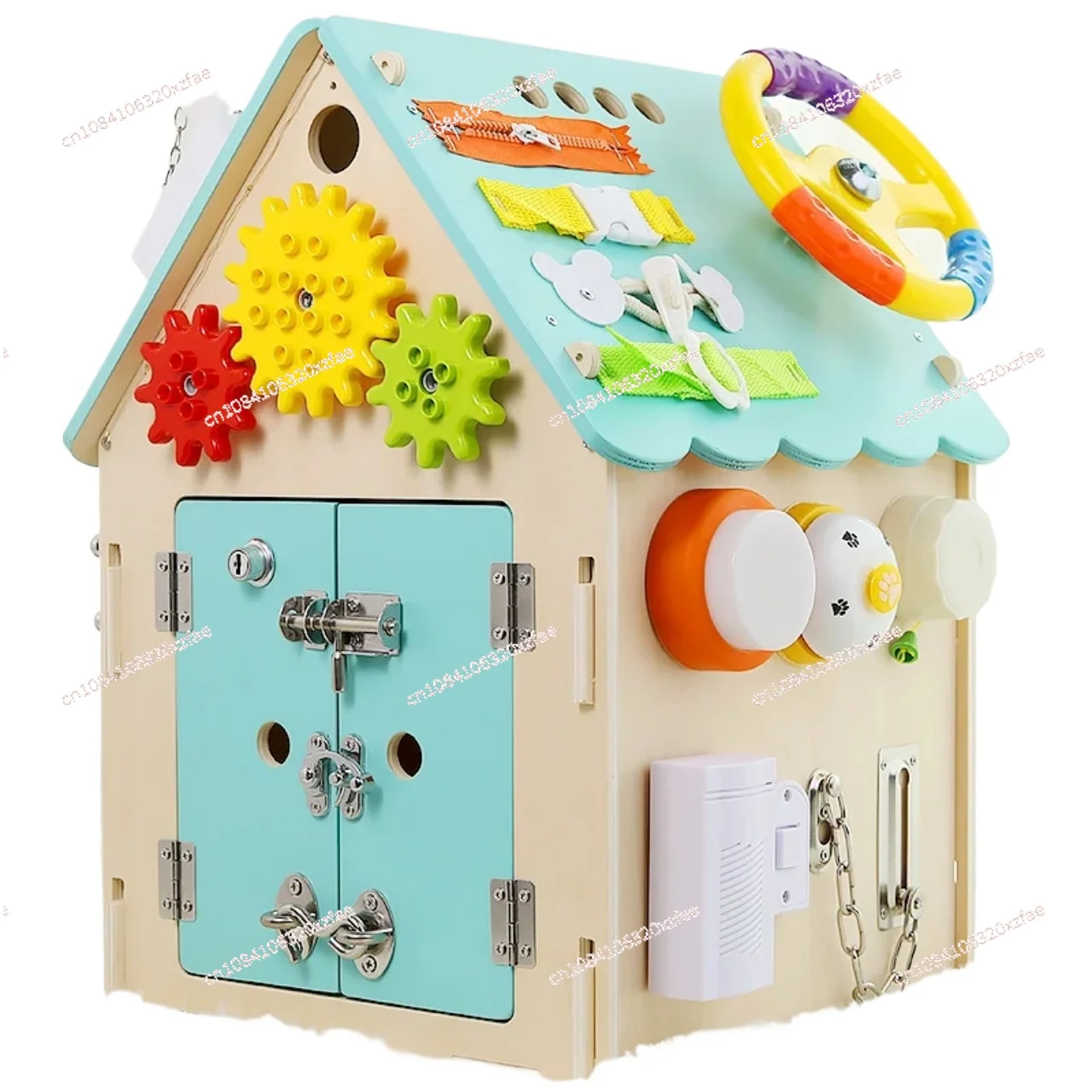 Beschäftigt Box House fertig DIY Zubehör. Frühe Bildung 1-jähriges 3-jähriges Baby hausgemachtes Busy board