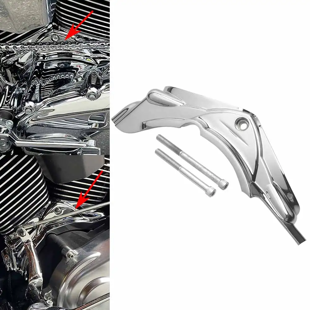 For Harley Touring Road King Electra Street Glide Dyna Fat Bob 06-2017 Motorcycle Engine Cylinder Base Side Cover Aluminum Guard
