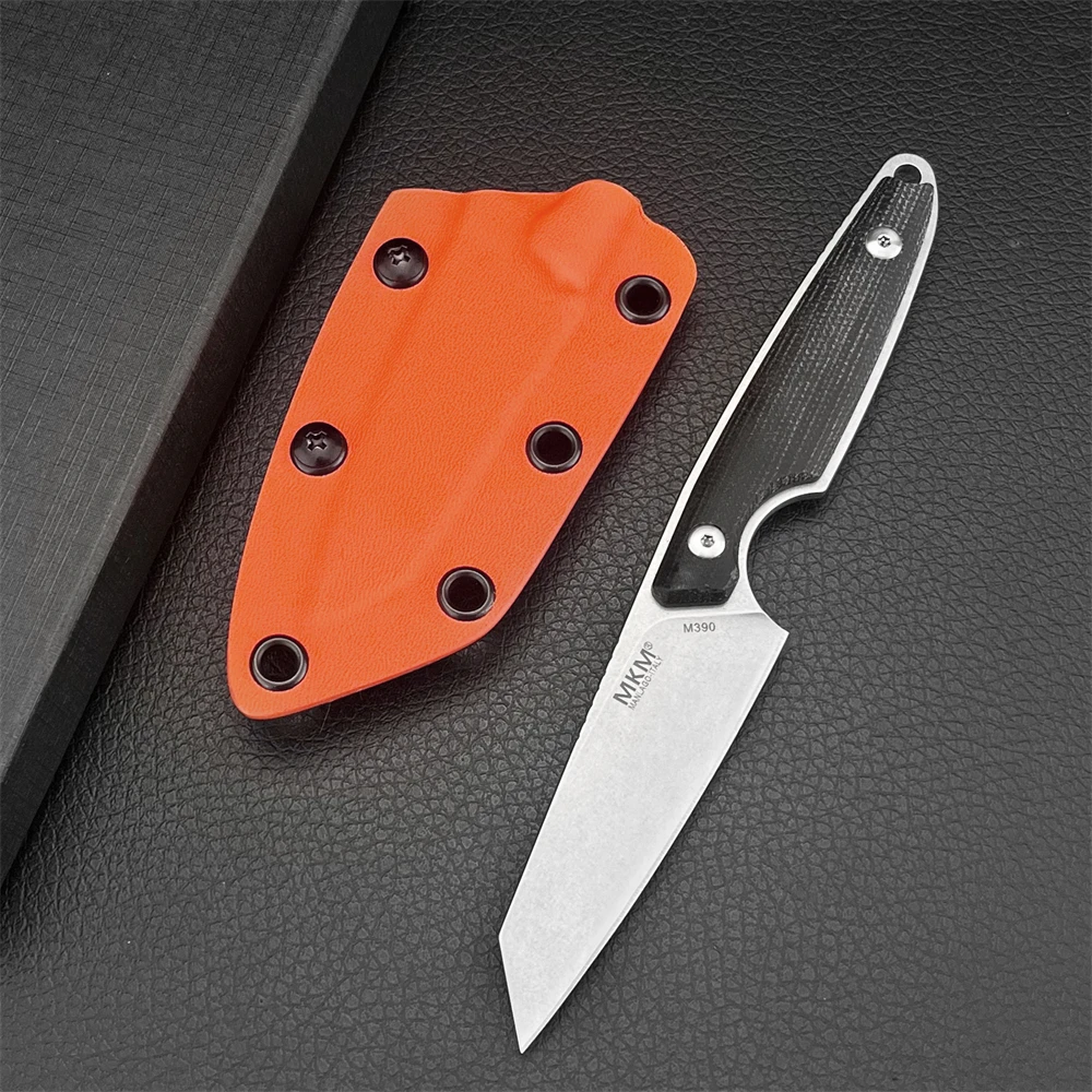 MKM RMJ شفرة مستقيمة في الهواء الطلق متعددة الوظائف EDC سكين سكينة تكتيكية سكين صيد Micarta مقبض مضلع شفرة متكاملة