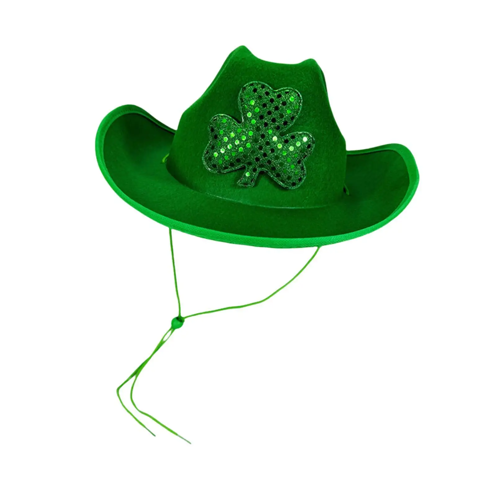 قبعة رعاة البقر الخضراء قبعة حفلات أنيقة للكرنفالات ملابس تنكرية للعطلات المسرحية