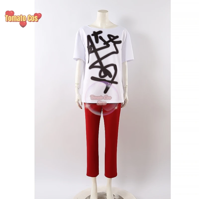 Alien Stage Till Cosplay Costume Wig Tshirt Red Pants Costume Fancy Party Clothing Anime Halloween Carnival Uniform Men Women