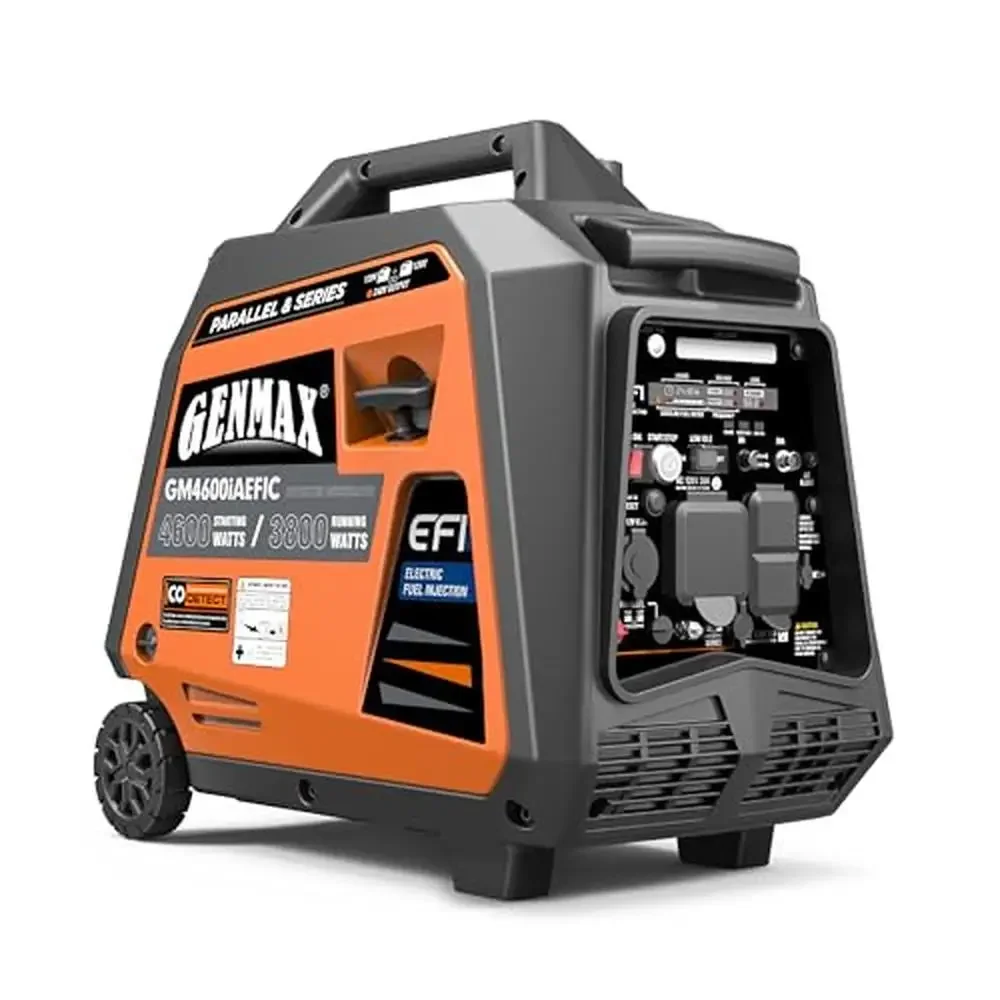 4600W Ultra-Quiet Gas-Powered Generator with Electric Start & CO Alert EFI Technology Clean Power Remote Start Capability