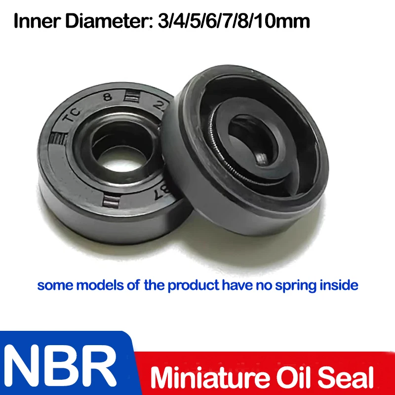 Miniature Oil Seal,NBR Framework,Inner Diameter4mm 5mm 6mm 7mm 8mm 9mm Outer diameter 12-34mm Thickness4-10mm Nitrile Butadiene