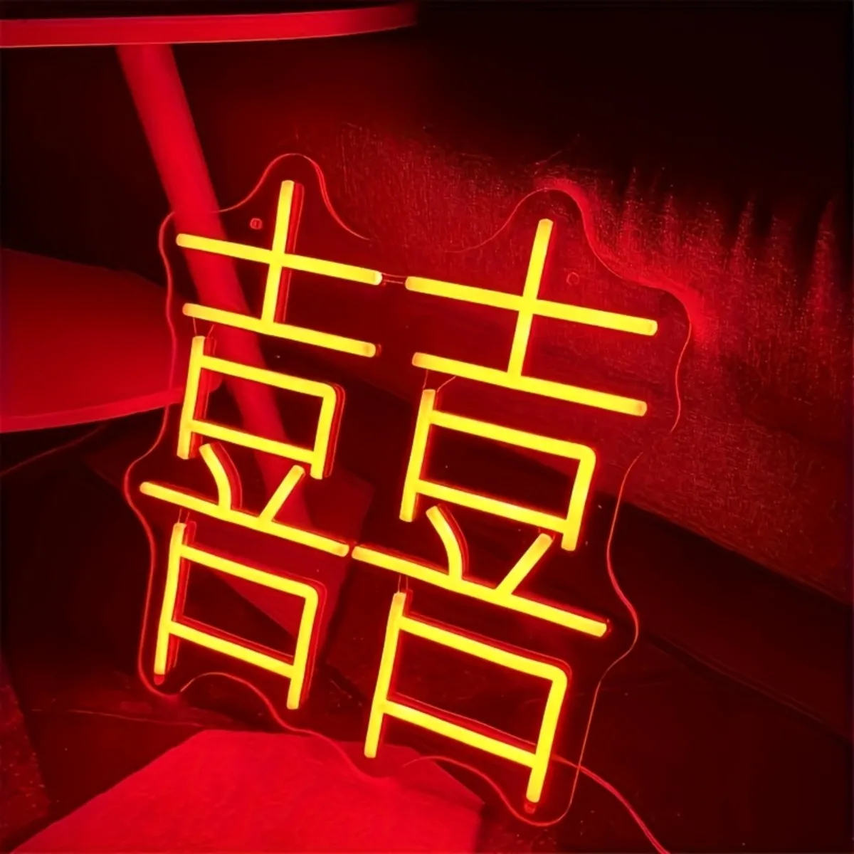 

Неоновые вывески в китайском стиле для свадебного декора, свадебная лампа-оберег для дома, для оформления комнаты для вечеринок, декора для свадьбы/дома, современный настенный декор