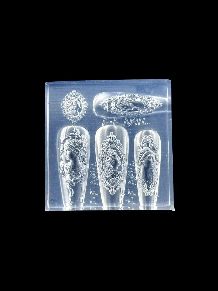 قوالب السيليكون للأظافر النمط الأوروبي الرمزية إطار صور قالب ثلاثي الأبعاد لتقوم بها بنفسك القوس تصميم قالب مانيكير مسمار الفن أداة زخرفة