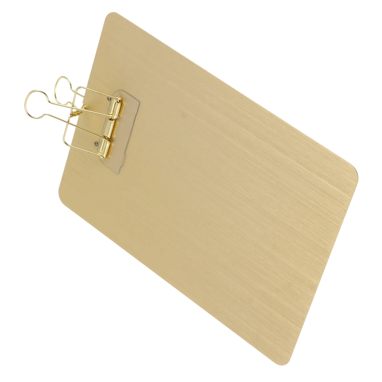 1Pcs A5 Stainless Steel Clipboard Strong Metal Clip Smooth Design Multi Function Paper Holder for Desk Document