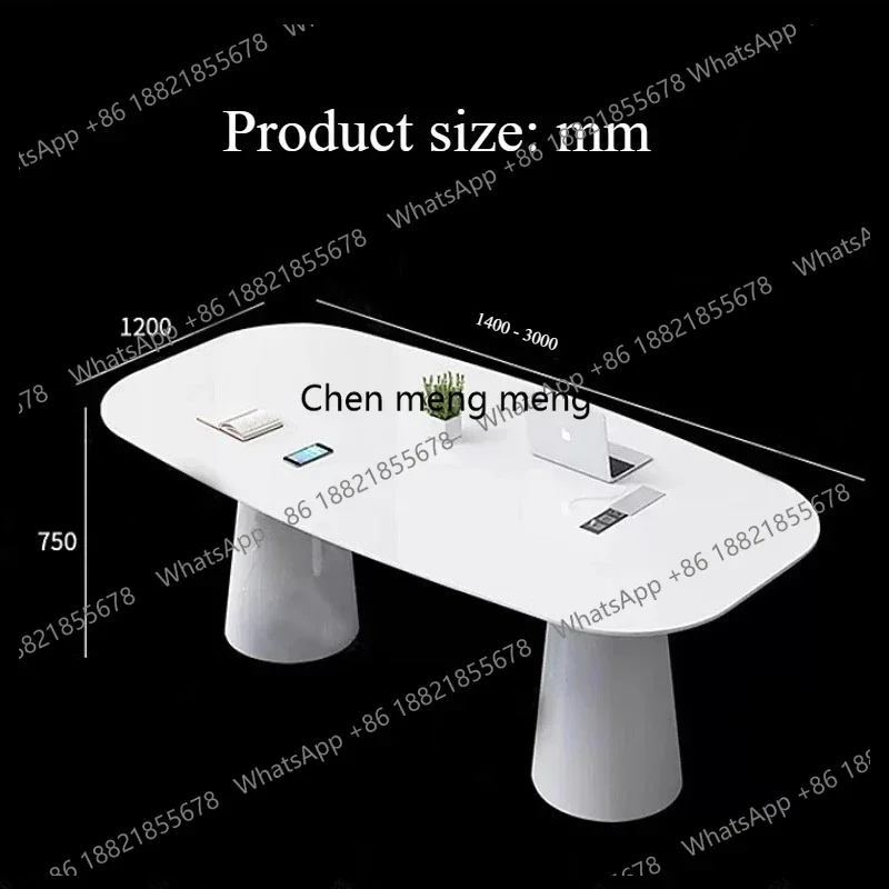 D80 Modern White Negotiation Training Conference Table Desk Luxury Meeting Tables Conference Room Office Furniture - view 6