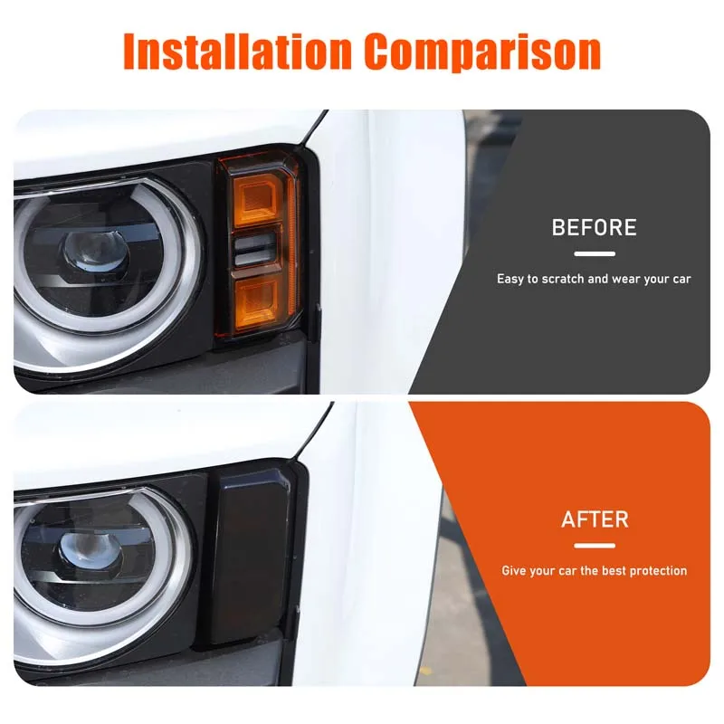 

For Toyota Land Cruiser Prado 250 LC250 2024+ABS Car Headlight Turn Signal Brake Light Tail Light Cover Sticker Car Accessorie