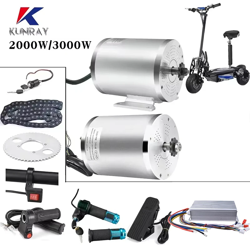 48V 60V 72V 3000W 2000W Elektroroller Fahrradmotor Kit Hochgeschwindigkeitsbürstenloser Motor für elektrisches Go-Karts-Motorrad