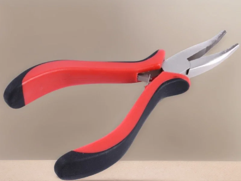 

Hair Extension Pliers Curved Nozzle Toothed Jewelry Pliers Elbow Mini Iron Wig Pliers
