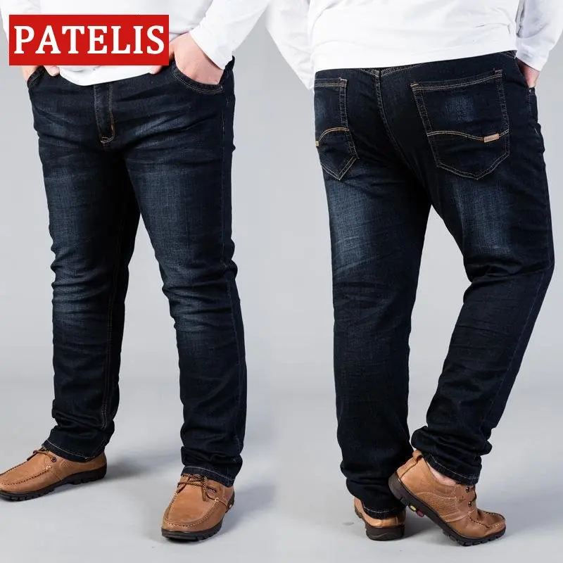 Jeans for Men Plus Size 44 46 48 50 Straight Cut elastic Denim Long Pants