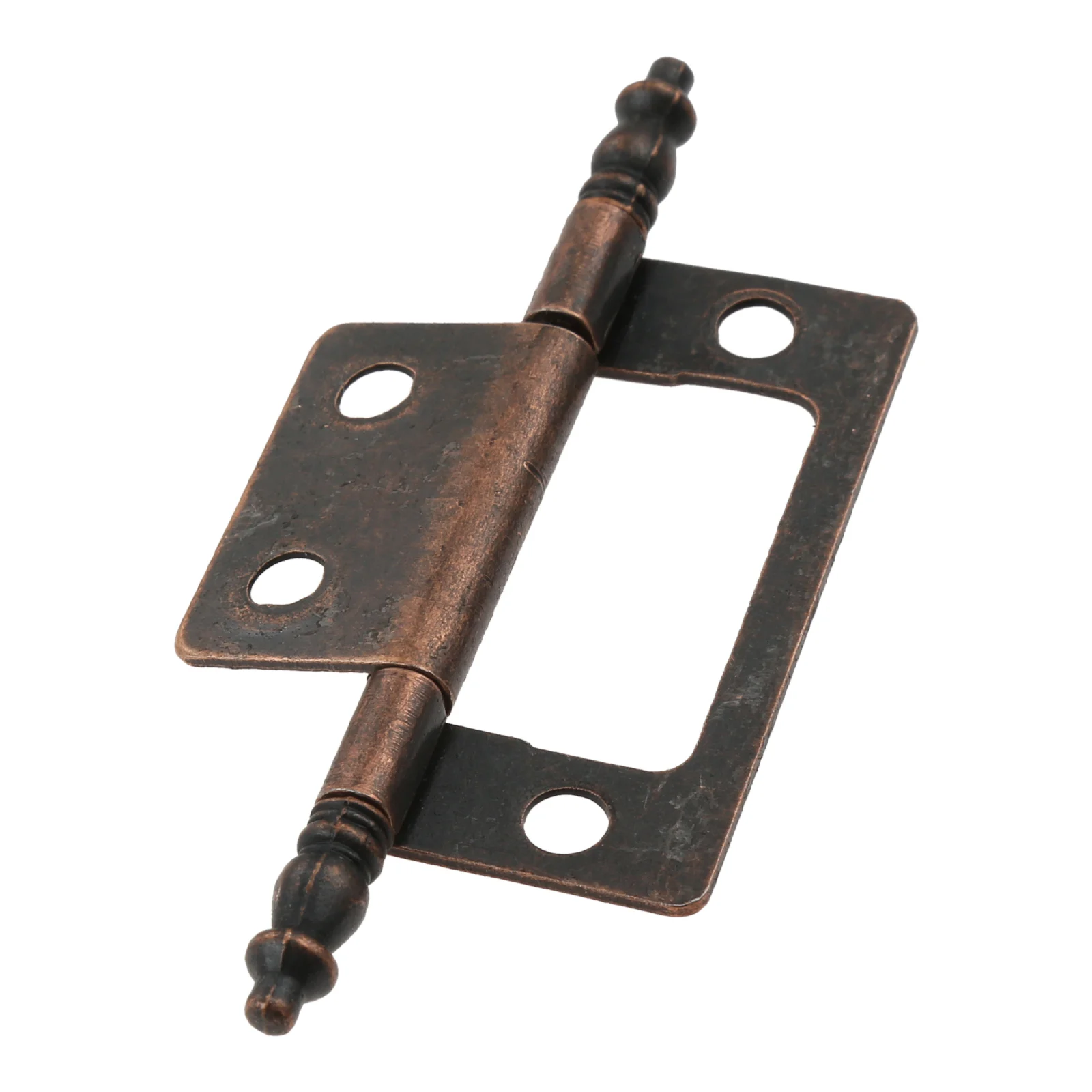 2Pcs Antique Bronze Crown Head Hinges Furniture Fittings w/ Screws 6 Holes Jewelry Gift Box Decorative Hinge for Cabinet 83*24mm