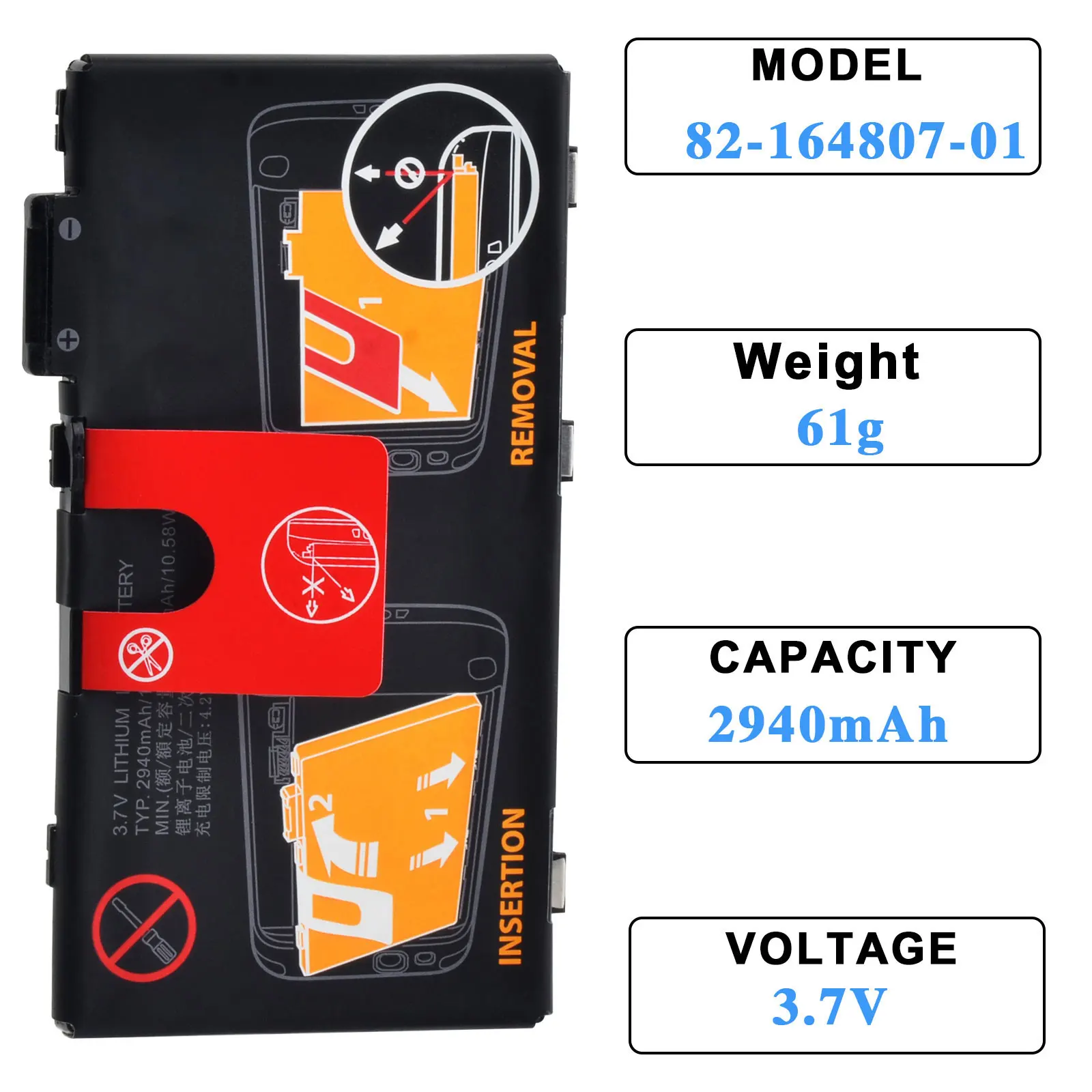 TC55 2940mAh Replacement Battery For Motorola TC55 TC55AH  TC55C ES85 ES85XX TC55AH-JC11ES Symbol MC36 RFD8500 Barcode Scanner