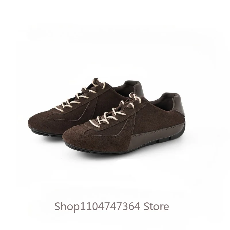 Retro Cowhide Derby Oxford Shoes Men's Party Office Genuine Leather Casual Training Shoes Male Outdoor Sport Walking Flats