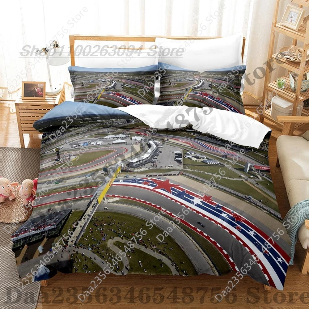 New F1 Race Track Bedding Set Single Twin Full Queen King Size Bed Set Aldult Kid Bedroom Duvetcover Sets 3D 2025 Bed Sheet Set