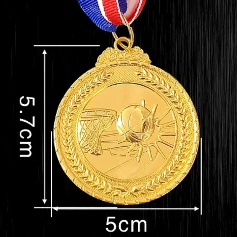 1Pcs Students Rewards Competition Medals 5cm Gold/Silver/Bronze Medal Sports Rewards With Neck Ribbon For Talent Show Party Race