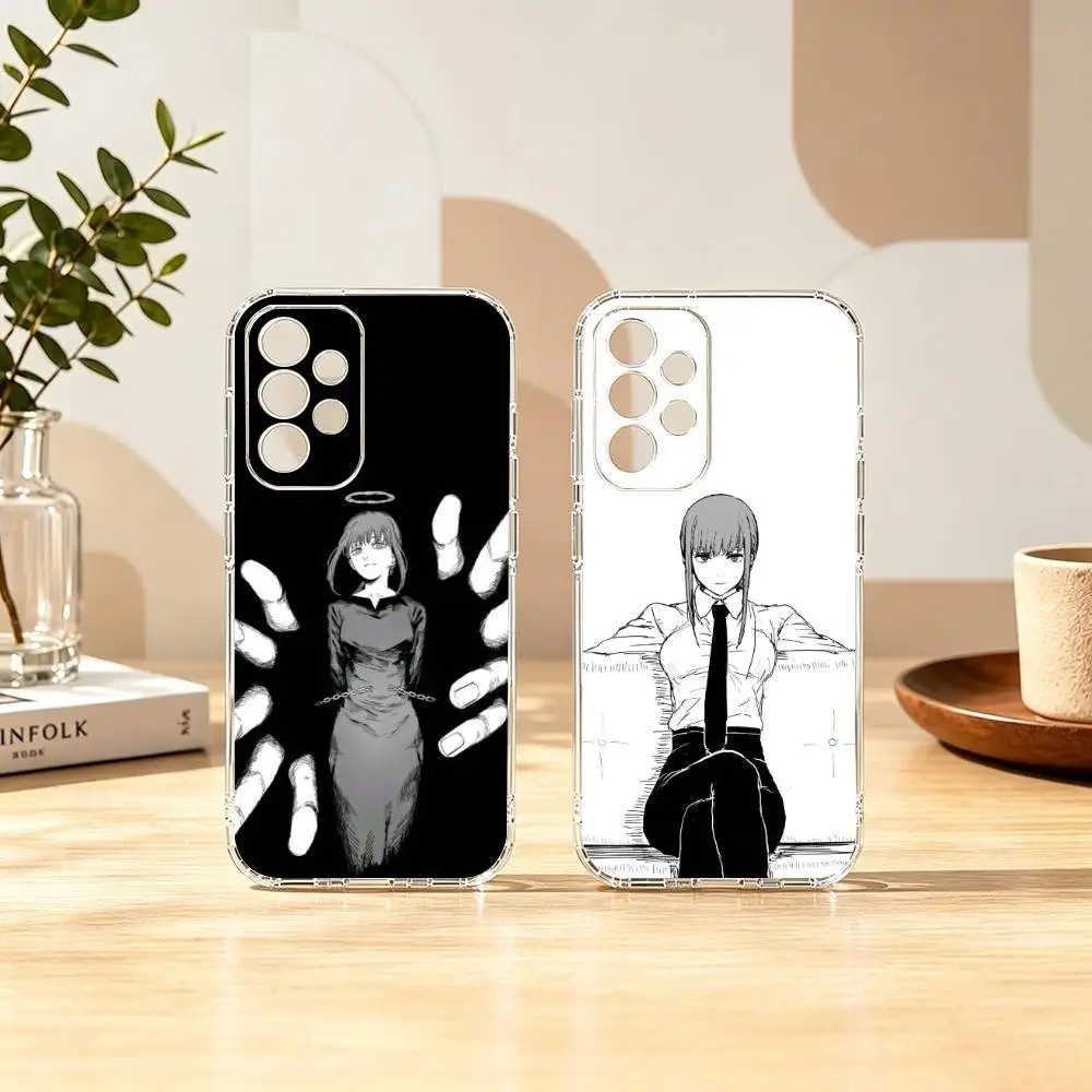 Anime C-Chainsaw Man Makima  Phone Case For Samsung S25,S24,S21,S22,S23,S30,Ultra,S20,Plus,Fe Transparent Cover