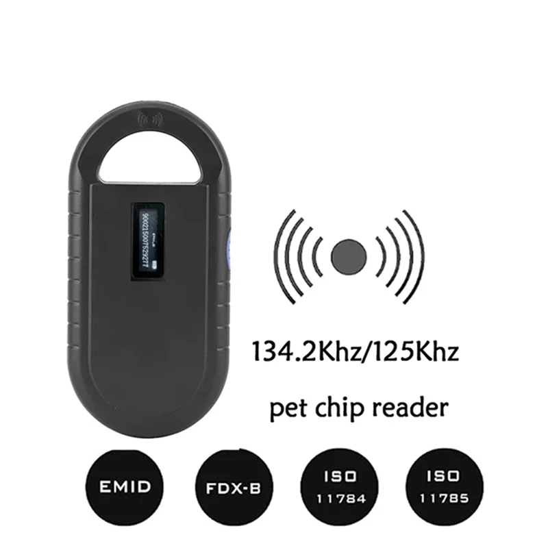 B27B 2X USB RFID Minichip portátil escáner para mascotas para animales Fdx-B ISO11784/5 Animal lector de identificación de mascotas Chip para perro gato caballo